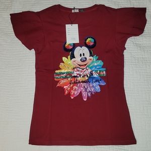 Disney's Minnie Mouse Burgundy Woman T-shirt